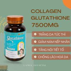Trắng da Colagen - Glutathione 7500MG hỗ trợ làm đẹp da hộp 30 viên